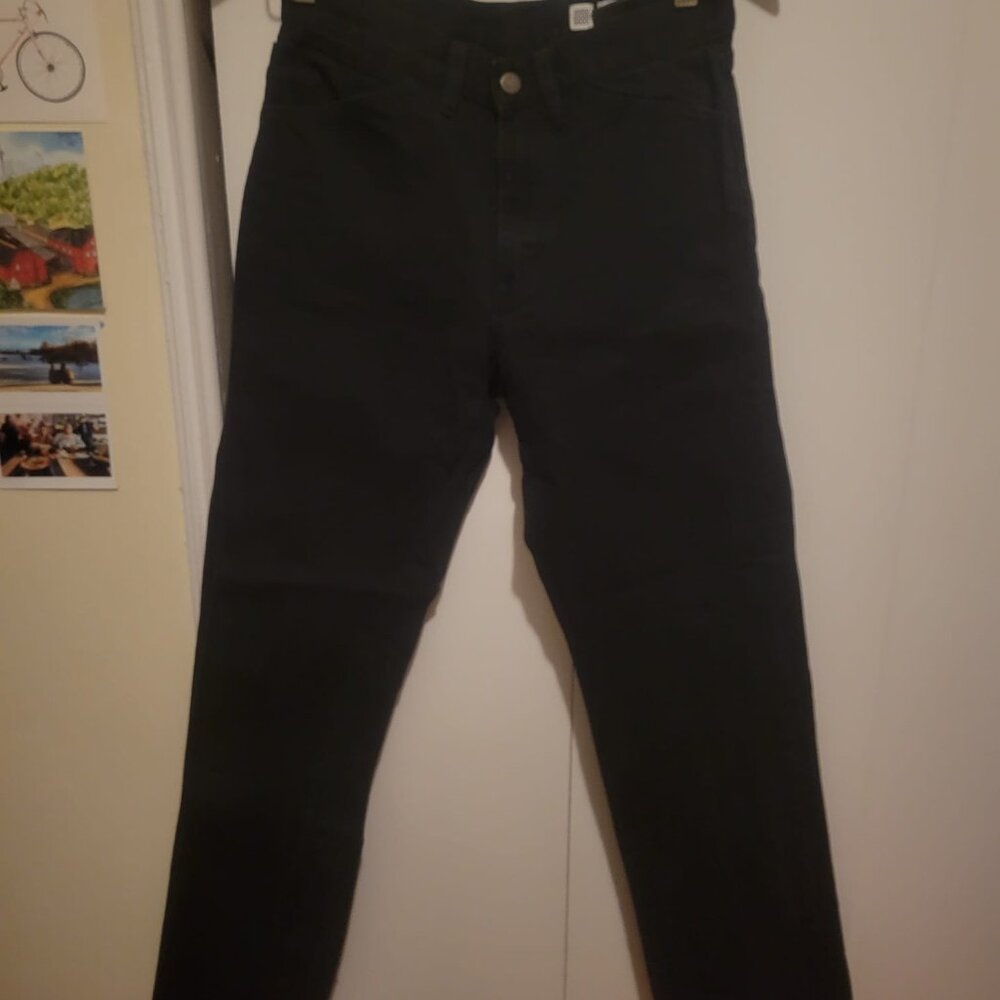 Uniqlo black jeans straight leg jeans waist 25 inch